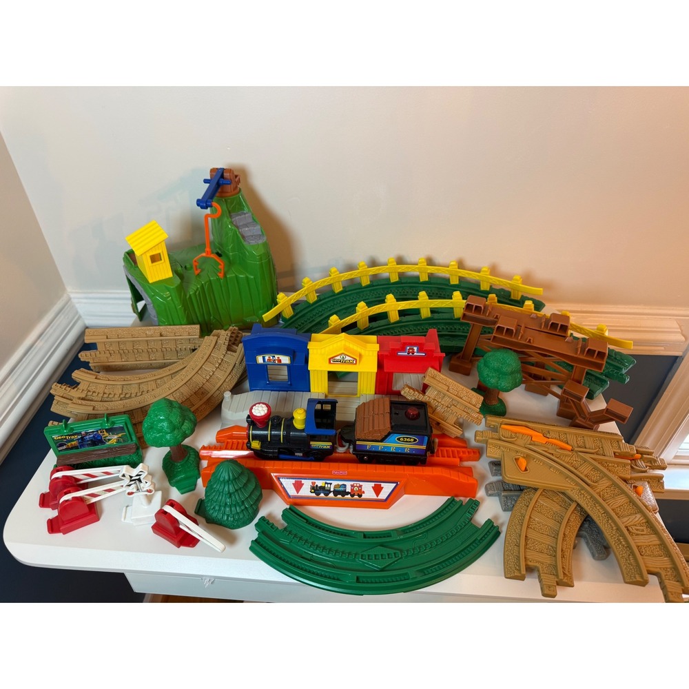 Fisher-Price GeoTrax Rail & Road System Kids Unisex Large Lot Train Track Set